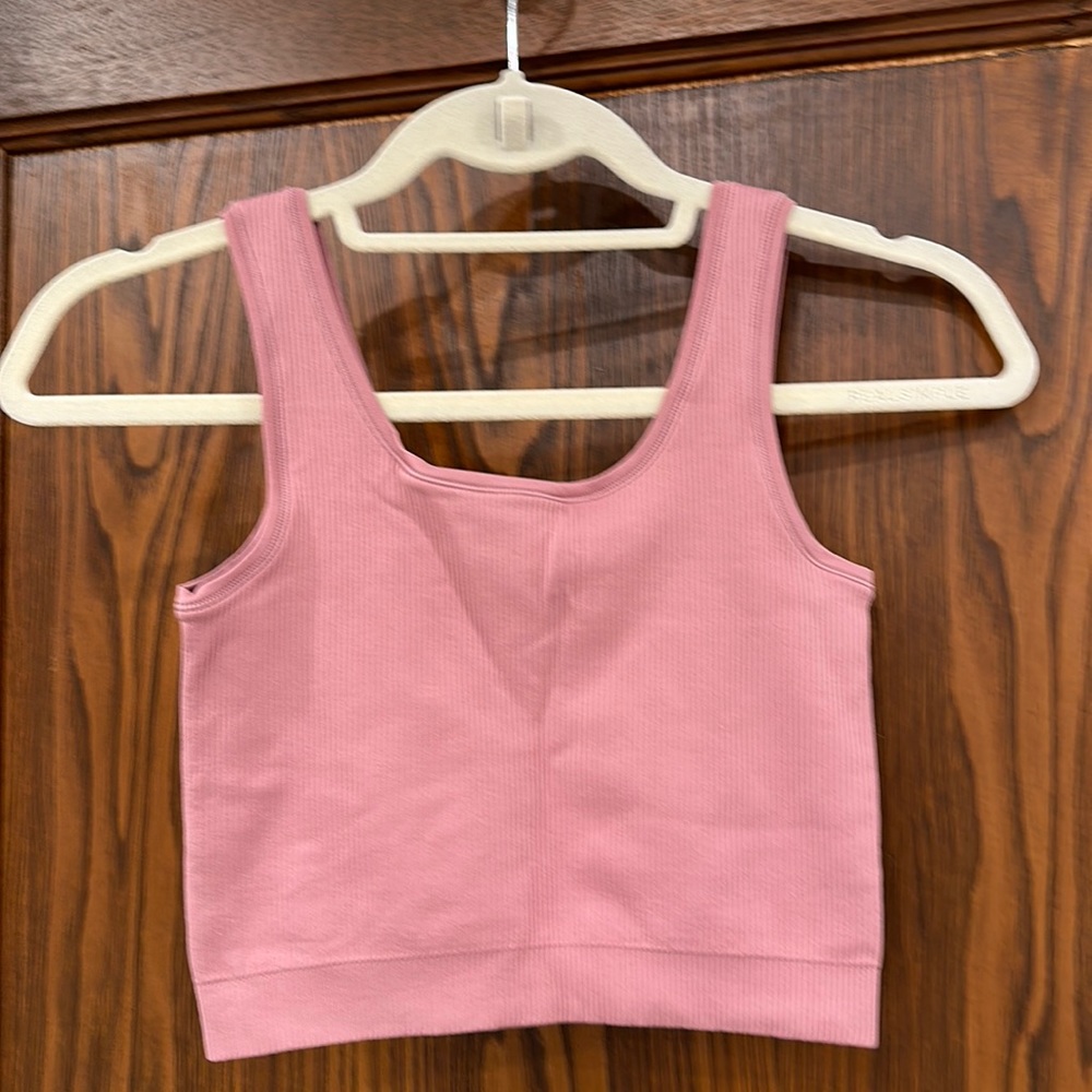 Athleta Girl Rise Above rib cropped tank top